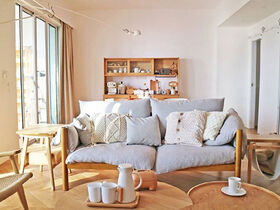 暖暖的日式风格复式装修，空间明亮家居氛围温馨，舒服极了！
